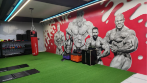Fit Muscle Premium Fitness gym promoting strength, commitment, and premium fitness training